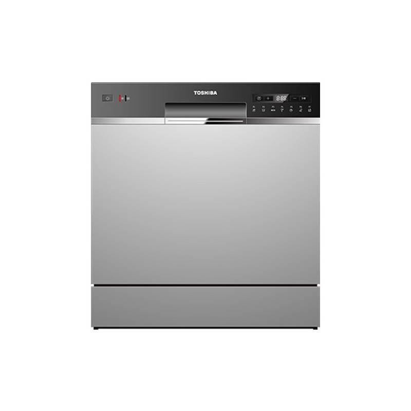 TOSHIBA DW-08T2EE(S)-CYP Mini Dishwasher, Silver