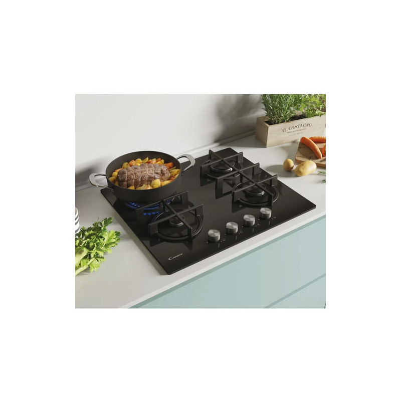 Candy - CVG6BR4WPB - Gas Hob