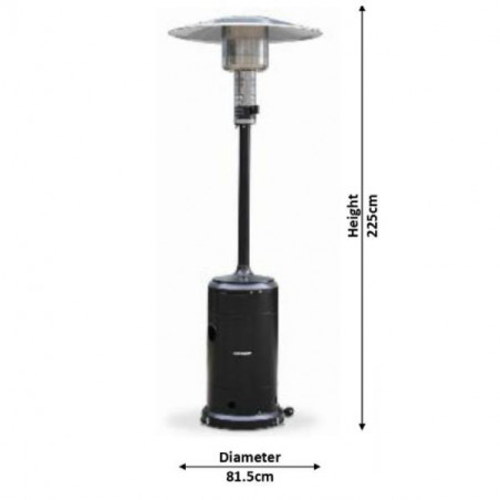 MATESTAR - MAT-1207BK - Patio Area Heater Steel