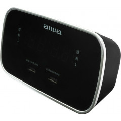 Aiwa - CRU-19BK - Tabletop Digital Clock with Alarm & Radio